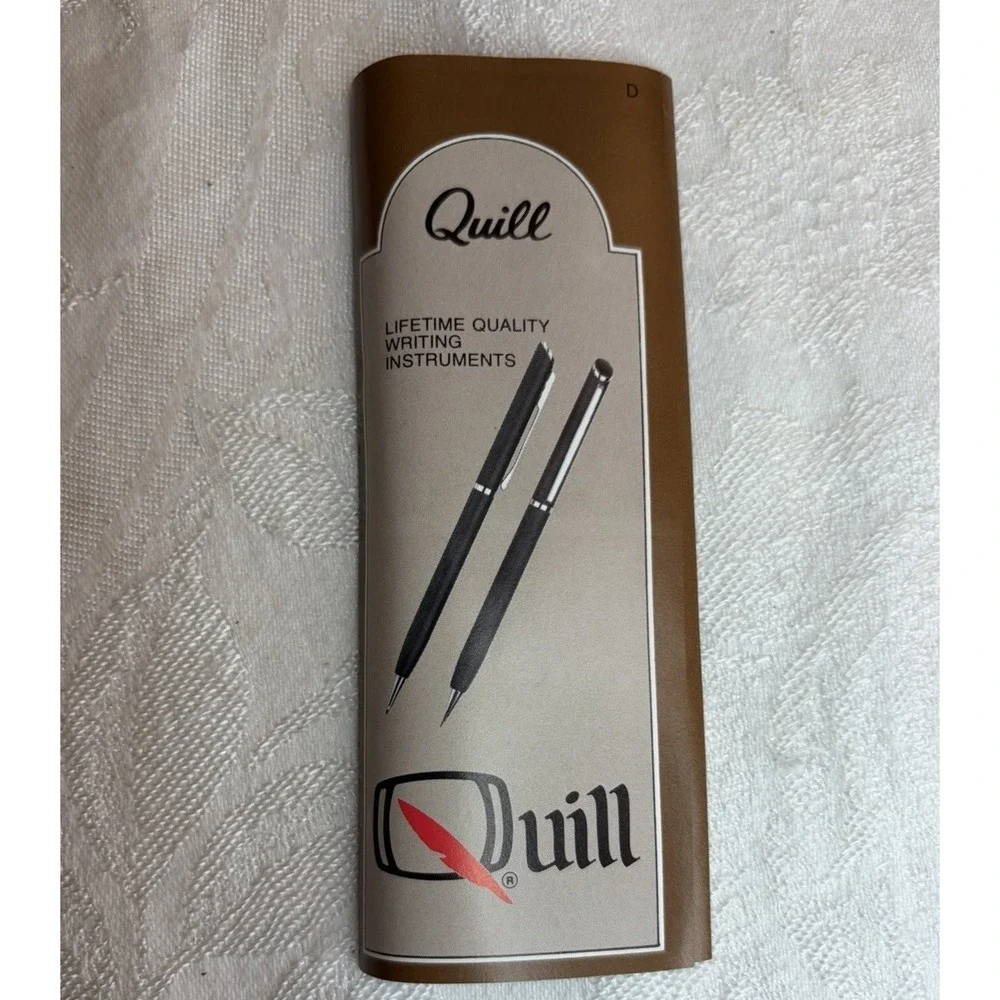 Quill Gold Filled Ballpoint Pen & Mechanical Pencil Set TEN YEARS OF SERVICE